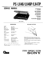 Sony PS-LX47P - Service Manual